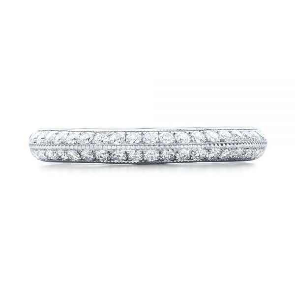  Platinum Custom Diamond Wedding Band - Top View -  102051