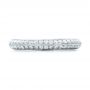 14k White Gold 14k White Gold Custom Diamond Wedding Band - Top View -  102051 - Thumbnail
