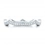 18k White Gold 18k White Gold Custom Diamond Wedding Band - Top View -  102121 - Thumbnail