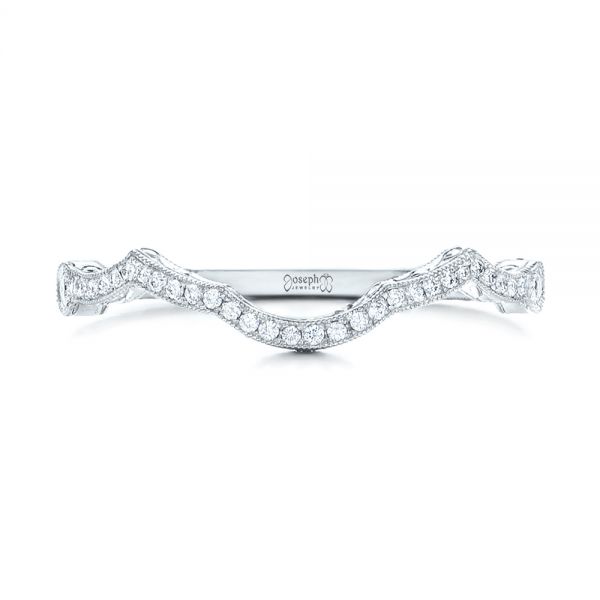  Platinum Custom Diamond Wedding Band - Top View -  102139