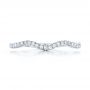 14k White Gold Custom Diamond Wedding Band - Top View -  102149 - Thumbnail