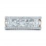 18k White Gold And Platinum 18k White Gold And Platinum Custom Diamond Wedding Band - Top View -  102182 - Thumbnail