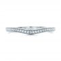 14k White Gold Custom Diamond Wedding Band - Top View -  102256 - Thumbnail
