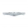 14k White Gold Custom Diamond Wedding Band - Top View -  102256 - Thumbnail