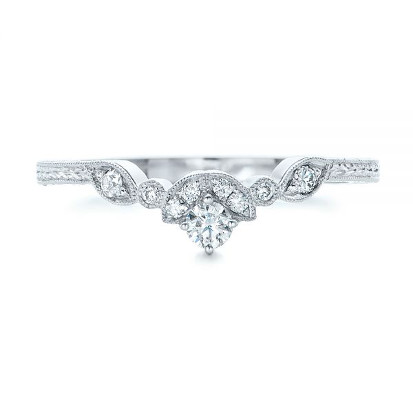  Platinum Platinum Custom Diamond Wedding Band - Top View -  102262