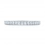 18k White Gold Custom Diamond Wedding Band - Top View -  102291 - Thumbnail