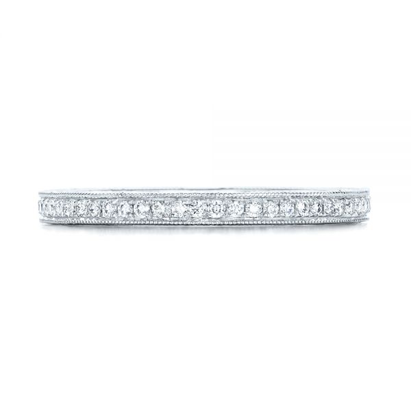  Platinum Custom Diamond Wedding Band - Top View -  102350