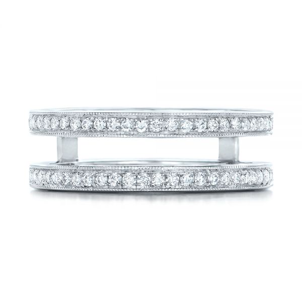 Platinum Custom Diamond Wedding Band - Top View - 102362