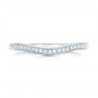 14k White Gold Custom Diamond Wedding Band - Top View -  102406 - Thumbnail