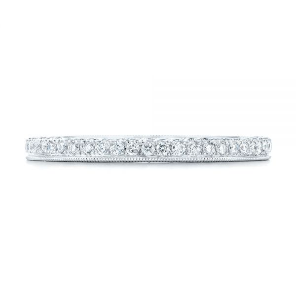  Platinum Custom Diamond Wedding Band - Top View -  102414