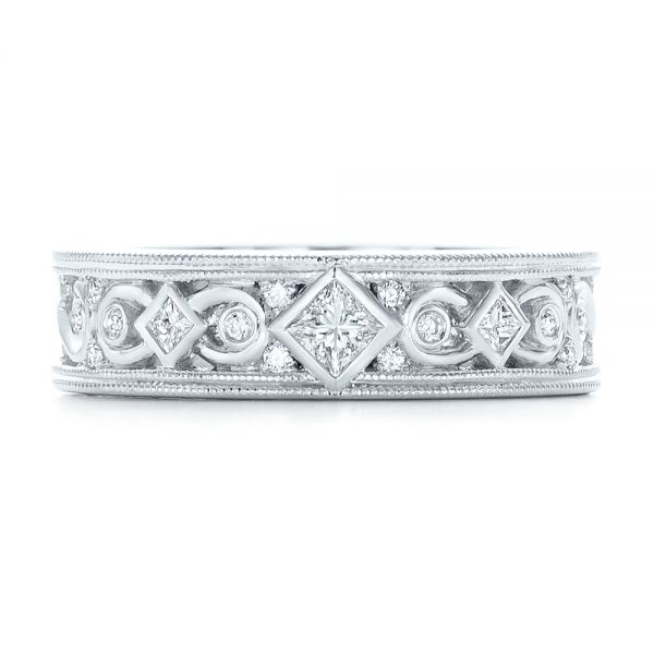  Platinum Platinum Custom Diamond Wedding Band - Top View -  102426