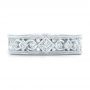 18k White Gold 18k White Gold Custom Diamond Wedding Band - Top View -  102426 - Thumbnail