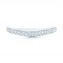 18k White Gold Custom Diamond Wedding Band - Top View -  102446 - Thumbnail