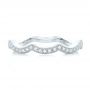 14k White Gold 14k White Gold Custom Diamond Wedding Band - Top View -  102484 - Thumbnail