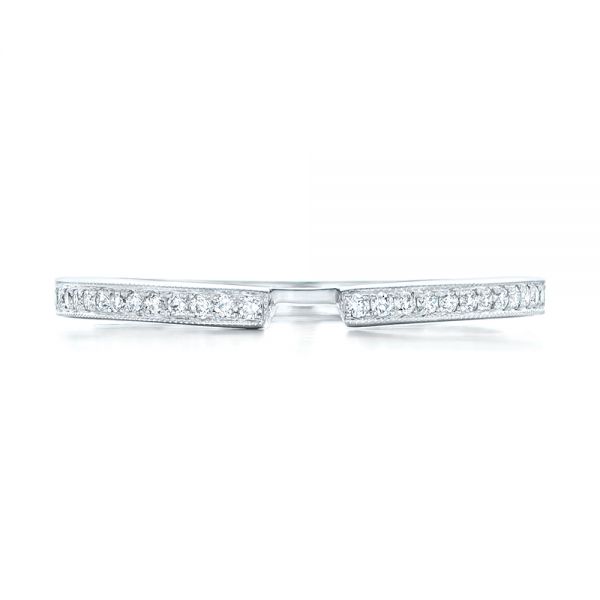 18k White Gold Custom Diamond Wedding Band - Top View - 102598