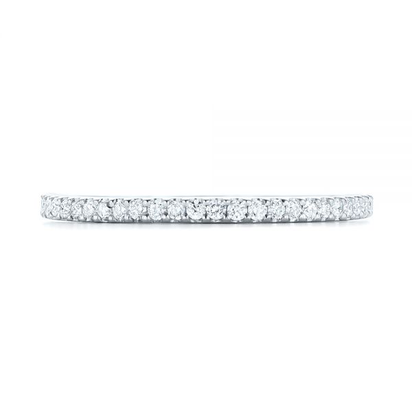 18k White Gold 18k White Gold Custom Diamond Wedding Band - Top View -  102608