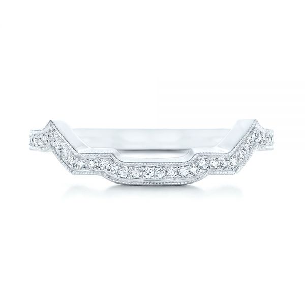  Platinum Platinum Custom Diamond Wedding Band - Top View -  102784