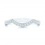 14k White Gold Custom Diamond Wedding Band - Top View -  102837 - Thumbnail