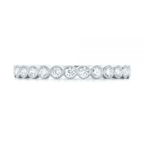  Platinum Custom Diamond Wedding Band - Top View -  102962
