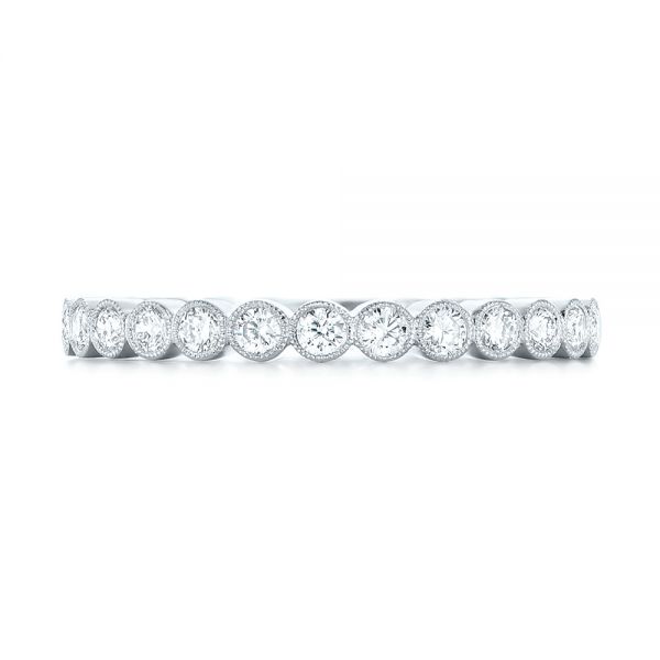 Platinum Custom Diamond Wedding Band - Top View - 102962
