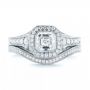 14k White Gold 14k White Gold Custom Diamond Wedding Band - Top View -  103145 - Thumbnail