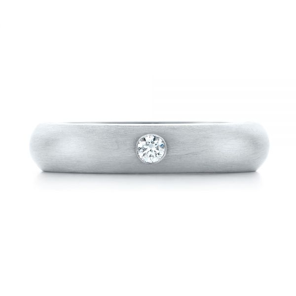 Platinum Platinum Custom Diamond Wedding Band - Top View - 103378