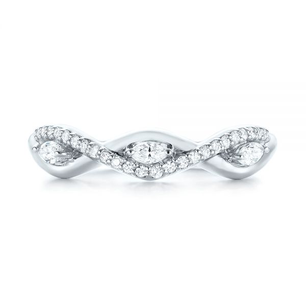  Platinum Platinum Custom Diamond Wedding Band - Top View -  103419