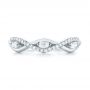 18k White Gold 18k White Gold Custom Diamond Wedding Band - Top View -  103419 - Thumbnail