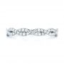14k White Gold Custom Diamond Wedding Band - Top View -  103438 - Thumbnail