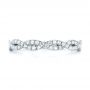 18k White Gold 18k White Gold Custom Diamond Wedding Band - Top View -  103438 - Thumbnail