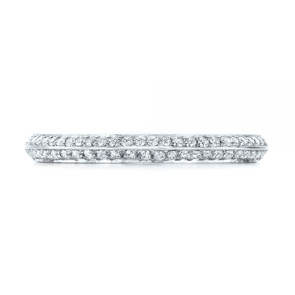 14k White Gold 14k White Gold Custom Diamond Wedding Band - Top View -  103478