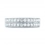 14k White Gold 14k White Gold Custom Diamond Wedding Band - Top View -  103506 - Thumbnail