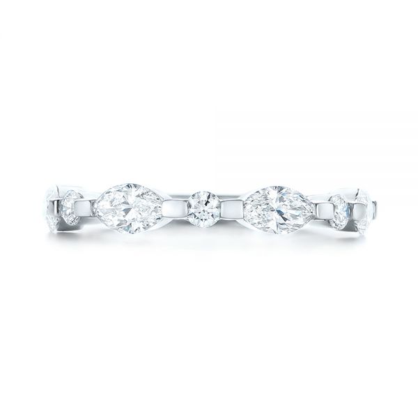  Platinum Custom Diamond Wedding Band - Top View -  103913