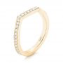 18k Yellow Gold 18k Yellow Gold Custom Diamond Wedding Band - Three-Quarter View -  102837 - Thumbnail