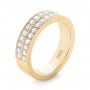 18k Yellow Gold 18k Yellow Gold Custom Diamond Wedding Band - Three-Quarter View -  103506 - Thumbnail