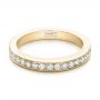 14k Yellow Gold 14k Yellow Gold Custom Diamond Wedding Band - Flat View -  102043 - Thumbnail