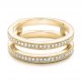 14k Yellow Gold 14k Yellow Gold Custom Diamond Wedding Band - Flat View -  102362 - Thumbnail