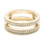 14k Yellow Gold 14k Yellow Gold Custom Diamond Wedding Band - Flat View -  102362 - Thumbnail