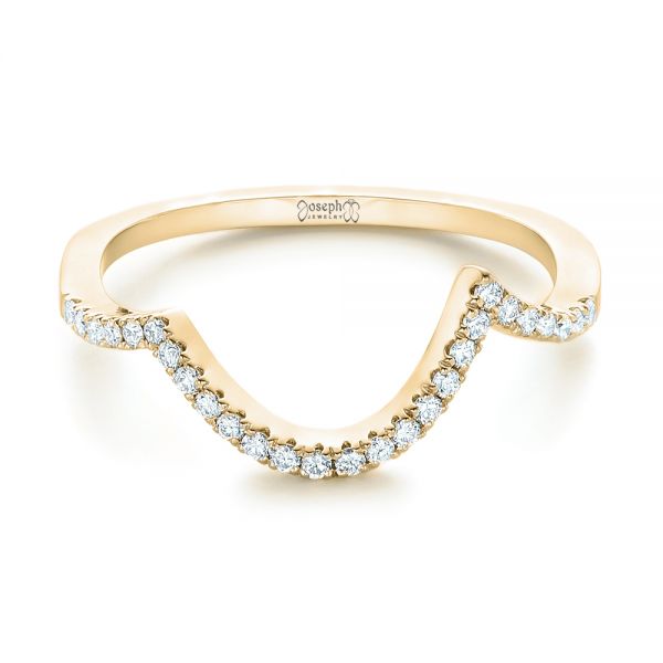 14k Yellow Gold 14k Yellow Gold Custom Diamond Wedding Band - Flat View - 103130