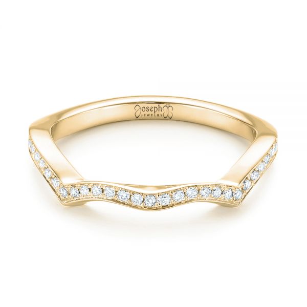 14k Yellow Gold 14k Yellow Gold Custom Diamond Wedding Band - Flat View - 103399
