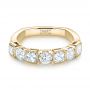 14k Yellow Gold 14k Yellow Gold Custom Diamond Wedding Band - Flat View -  103437 - Thumbnail
