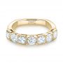 18k Yellow Gold 18k Yellow Gold Custom Diamond Wedding Band - Flat View -  103437 - Thumbnail