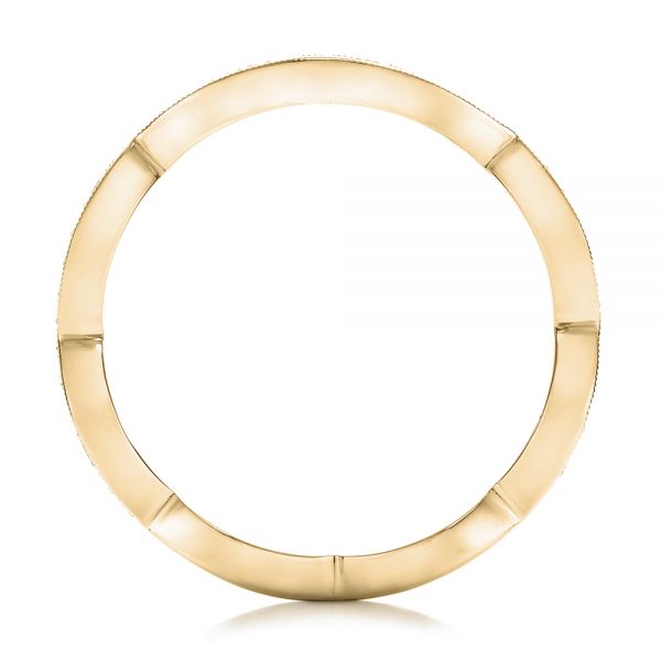 14k Yellow Gold 14k Yellow Gold Custom Diamond Wedding Band - Front View - 102121
