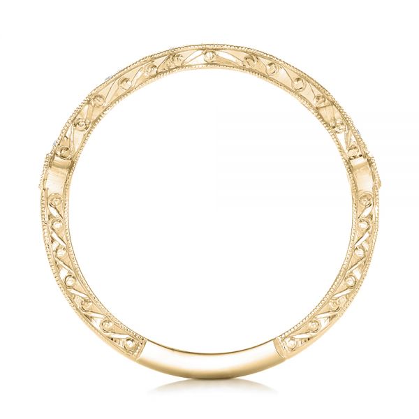 14k Yellow Gold 14k Yellow Gold Custom Diamond Wedding Band - Front View - 102139