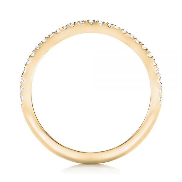 14k Yellow Gold 14k Yellow Gold Custom Diamond Wedding Band - Front View - 102149