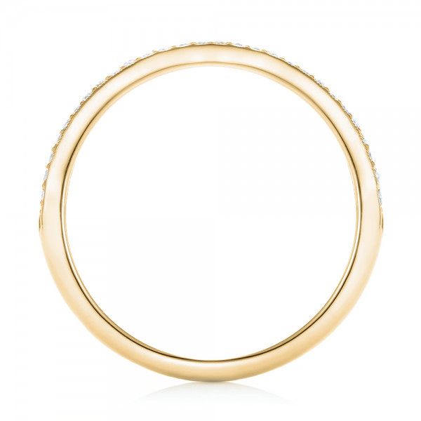 18k Yellow Gold 18k Yellow Gold Custom Diamond Wedding Band - Front View - 102245
