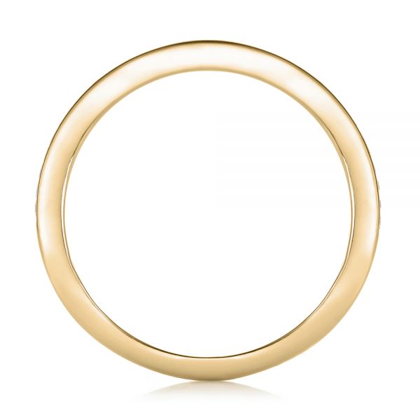 14k Yellow Gold 14k Yellow Gold Custom Diamond Wedding Band - Front View - 102256