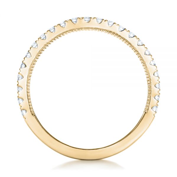 18k Yellow Gold 18k Yellow Gold Custom Diamond Wedding Band - Front View -  102291