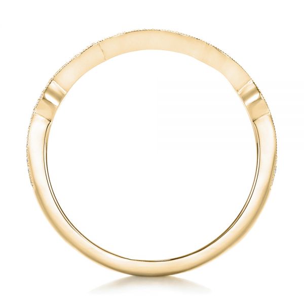 14k Yellow Gold 14k Yellow Gold Custom Diamond Wedding Band - Front View - 102300