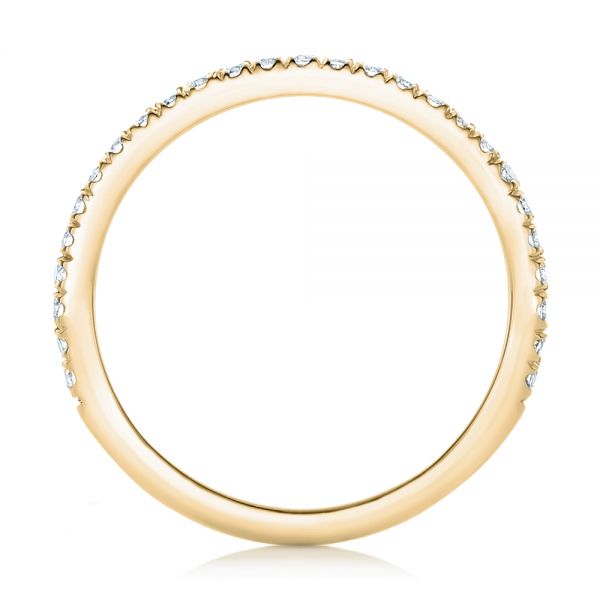 18k Yellow Gold 18k Yellow Gold Custom Diamond Wedding Band - Front View - 102351